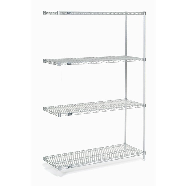 Nexel Wire Shelving Add-On, Poly-Z-Brite, 48W x 14D x 74H A14487Z - main